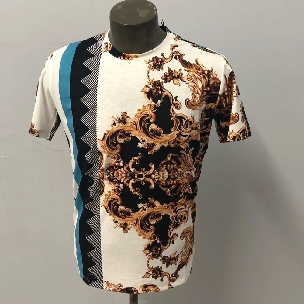 Steven land t-shirt crewneck white floral regular - Picture 1 of 3
